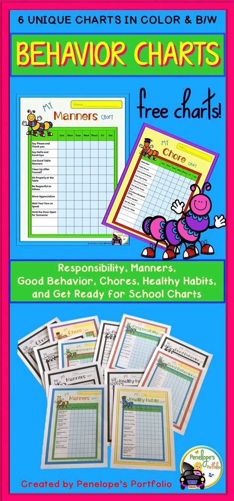 Chore Charts Free Chores Healthy Habits Manners Responsibility