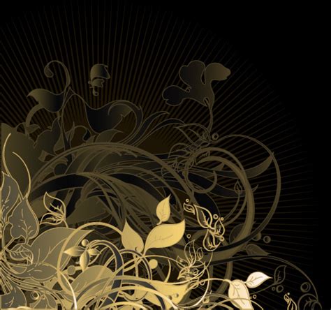 Gold Floral Vector Backgrounds Art Vectors Graphic Art Designs In
