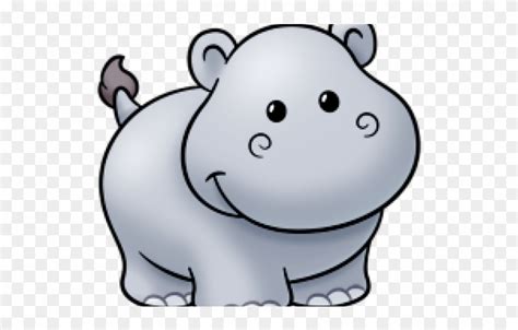 Original Cute Baby Hippo Cartoon Clipart 1141531 Pinclipart