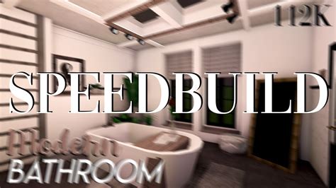 Bloxburg Modern Bathroom Speedbuild Youtube