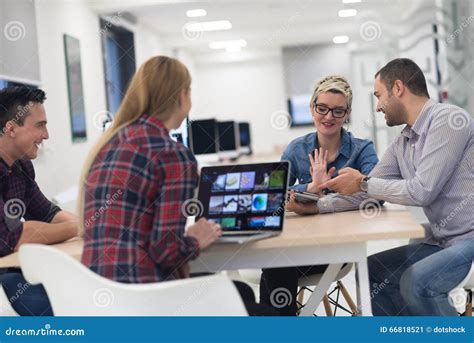 Startup Business Team On Meeting At Modern Office Stock Image Image