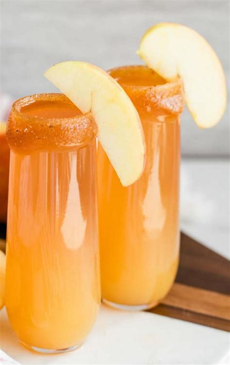 Alcoholic Drinks Best Champagne Apple Cider Mimosa Recipe Easy And