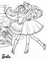 Barbie Coloring Princess Pages Kids Happy sketch template
