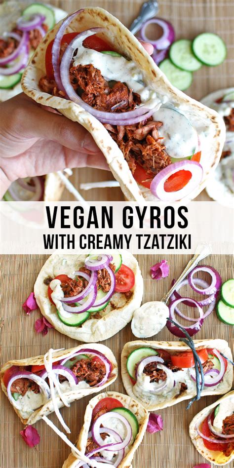 Vegan Gyros With Jackfruit Creamy Tzatziki Zen And Zaatar
