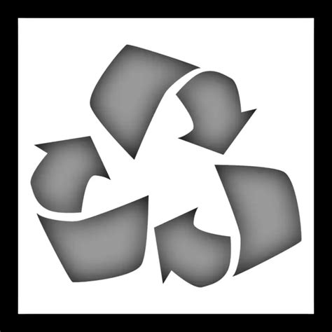recycling symbol 1 sign stencil template reusable plastic sizes 6 9 12 10 95 picclick