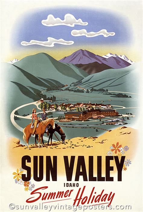 Sun Valley Idaho Summer Holiday Sun Valley Vintage Posters