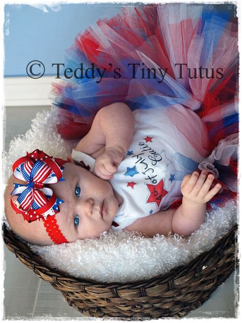 July Fourth Summer Tutu Outfit Baby Newborn Preemie 3 Months Adorable