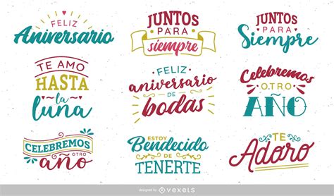 Diseño De Letras Del Aniversario Español Descargar Vector