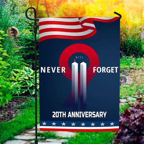 Never Forget 911 Flag 20th Anniversary Garden Flags House Etsy