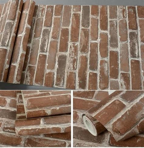 Carter Rustic Vintage 3d Faux Brick Wallpaper Roll Warmly Faux