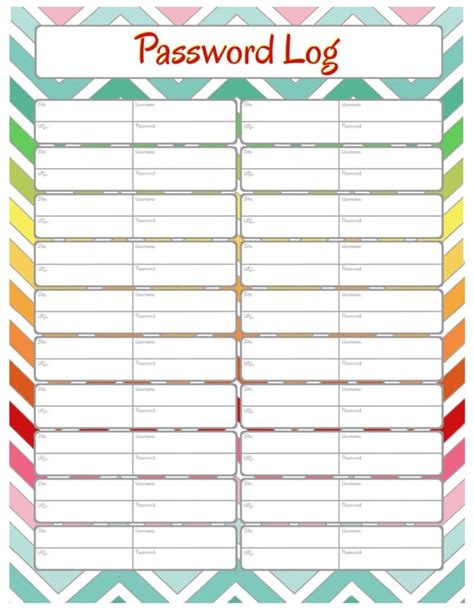 Perfect for students, designers, engineers, architects, writers, planners for handwriting, measurements, drawings and graphing. Password Log Templates | 4 Free Printable Word, Excel ...
