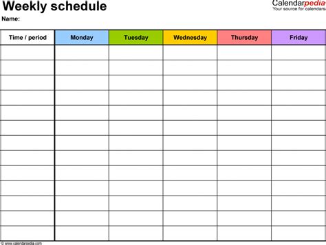 1 Week Blank Calendar Printable Calendar Template 2023
