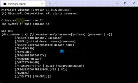 How To Use Net Use Command In Windows 1110