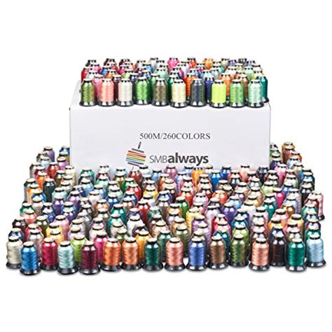 polyester embroidery machine thread set 260 spools 500m each by smb always pricepulse