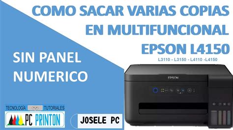 Como Sacar Copias En Multifuncional Epson L4150 Youtube