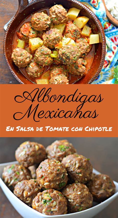 Albondigas Mexicanas En Salsa De Tomate Con Chipotle My Latina Table