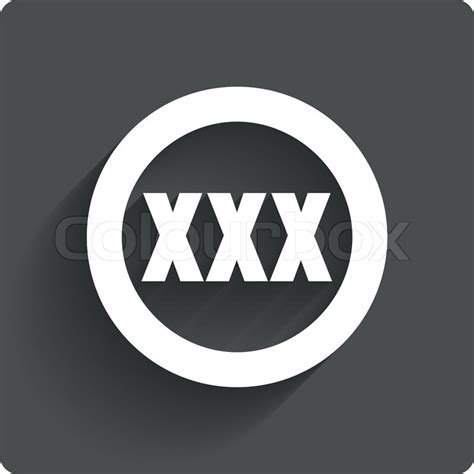 Xxx Symbol Erwachsene Inhalte Nur Stock Vektor Colourbox
