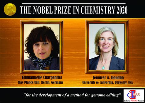 Press Release The Nobel Prize In Chemistry 2020 Center For Plasma Research