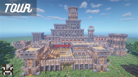 Minecraft Giant Medieval Castle Tour Youtube