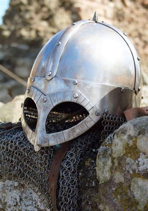 Collectibles And Art Viking Helmet With Chainmail Medieval Norman Knight