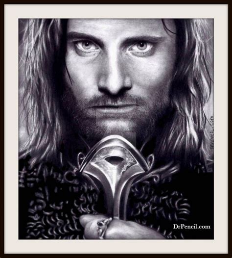 King Aragorn Lord Of The Rings Viggo Mortenson By Doctor Pencil On
