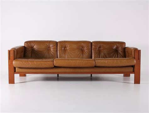Danish Cognac Leather Sofa By Interform Collection 1970s 114209