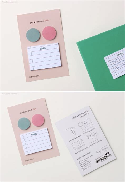 Dot Sticky Notes Ver 2 Grid Adhesive Notepad Notepads Etsy