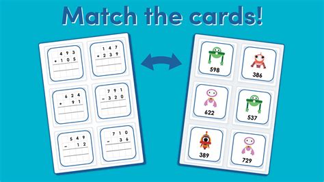 Year 3 Add And Subtract Numbers With Up To 3 Digits Matching Game