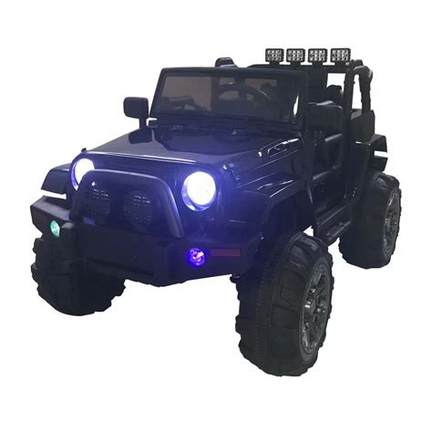 12v Battery Powered Kids Ride On Car Jeep With Led Light Remote Control