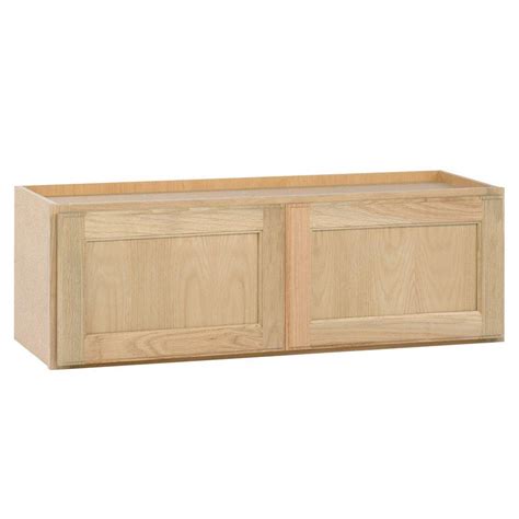 I'm purchasing unfinished oak cabinets from a big box store. Assembled 30x12x12 in. Wall Bridge Kitchen Cabinet in Unfinished Oak-W3012OHD - The Home Depot