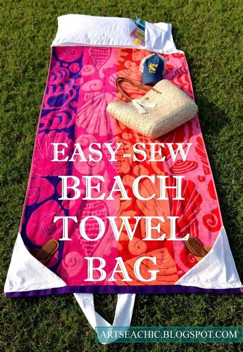 Great Ways To Upcycle Old Beach Towels Beach Towel Bag Diy Bag