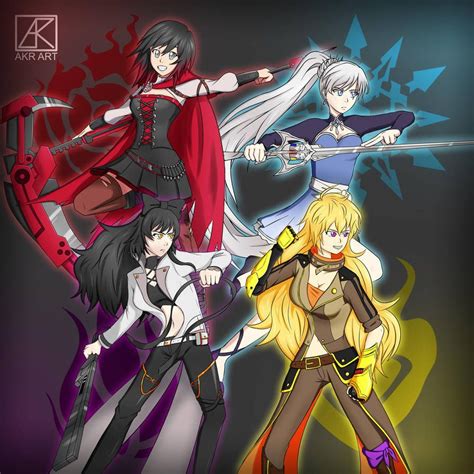 Team Rwby V2 By Arukofanart On Deviantart