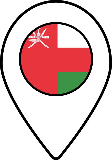 Oman Flag Map Pin Navigation Icon 22121509 Png