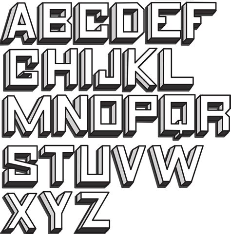 Shading Letters With Shadow To The Left Lettering Alphabet Drawing