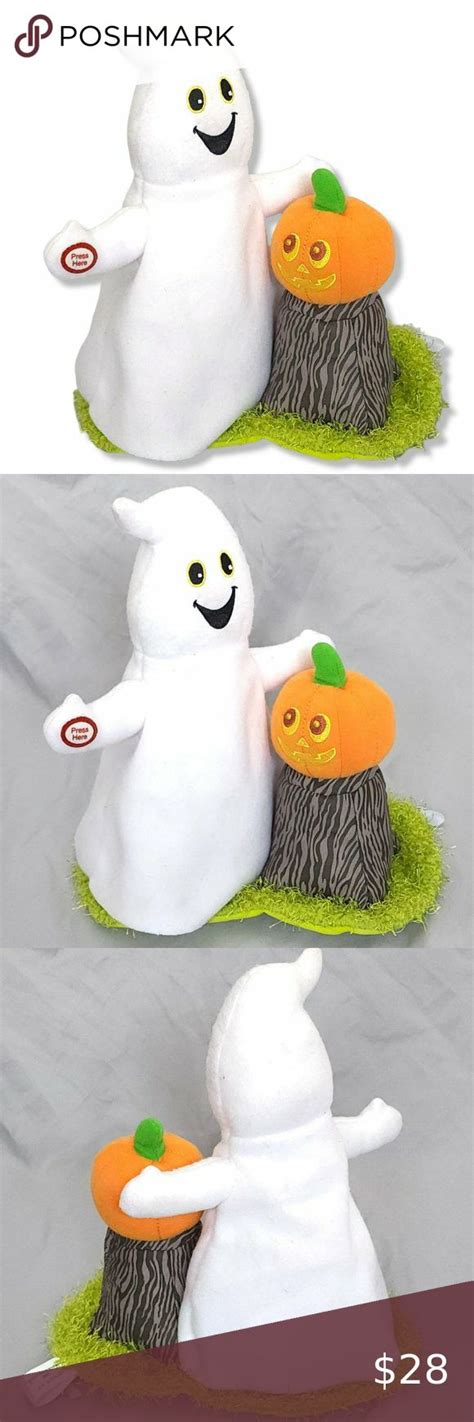Hallmark Animated Light Up Singing Ghost Pumpkin Halloween Decoration