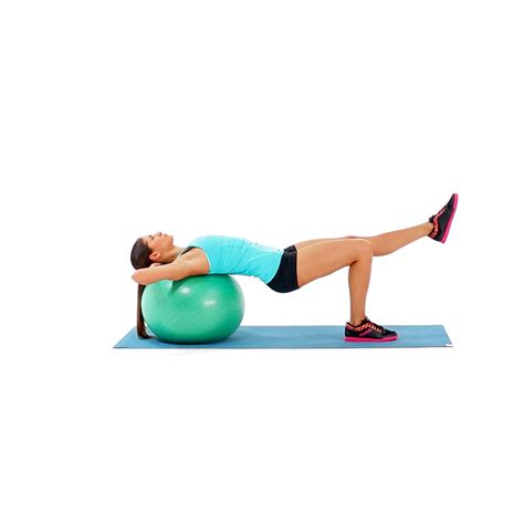 Single Leg Hip Raise With Head On Swiss Ball Exercise Video Guide