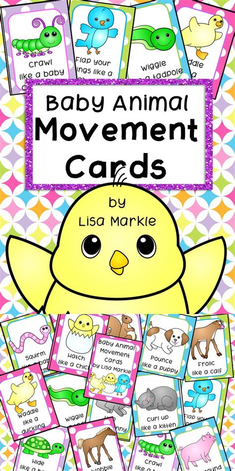 Spring Baby Animals Movement Cards For Preschool And Brain Break