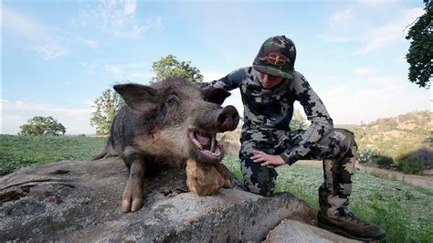 Huddys First Hog Hunting Wild Boars In California Youtube