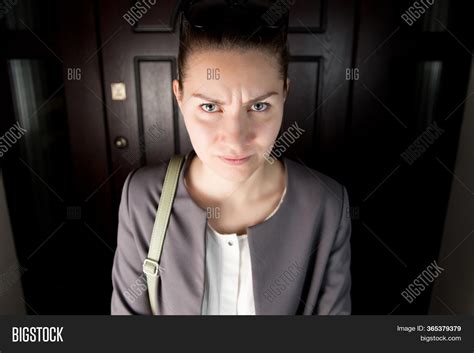 Stern Young Woman Image And Photo Free Trial Bigstock