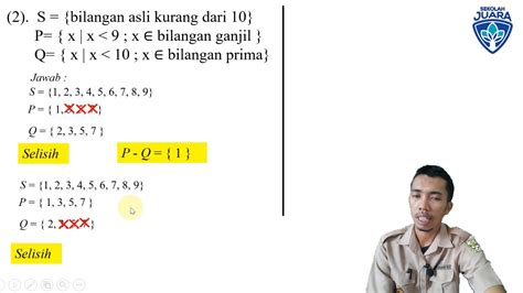 Smp Juara Pekanbaru Matematika Himpunan Selisih Dan Komplemen Kelas 7