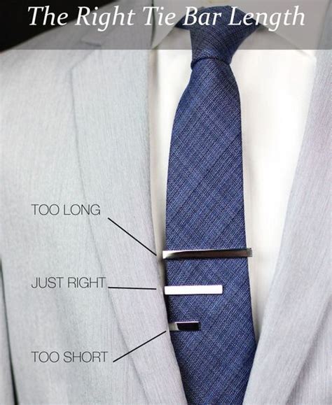 The Right Tie Bar Length Men Style Tips Mens Style Guide Mens Attire