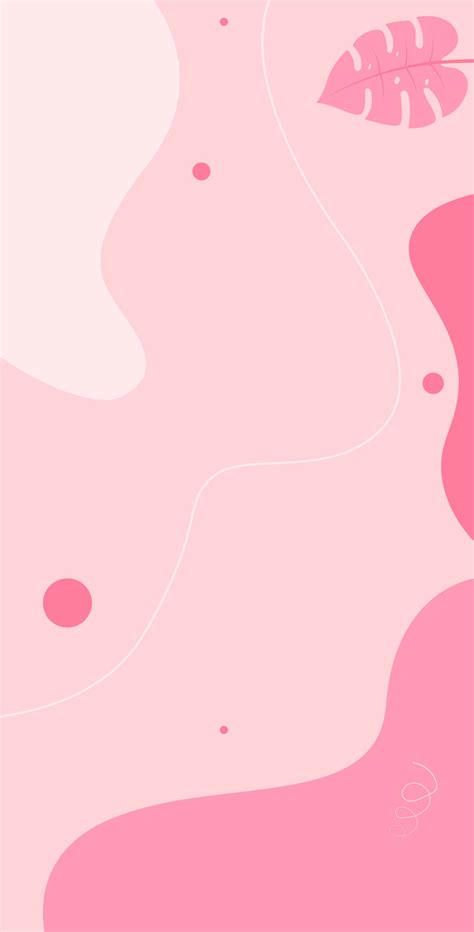 Minimal Vertical Background With Organic Abstract Shapes In Pastel