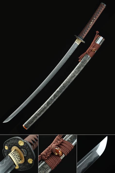Japanese Katana Real Hamon Katana Sword Pattern Steel Full Tang With