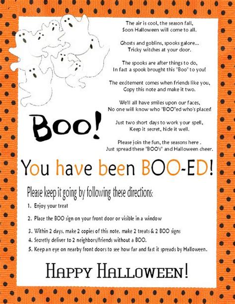 Youve Been Booed Boo Your Neighbors Free Printable Youve Been