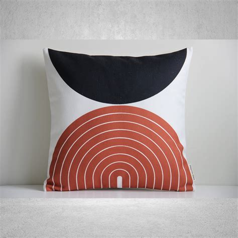 Mid Century Throw Pillow Cover Modern Art Decorative Cushion Etsy