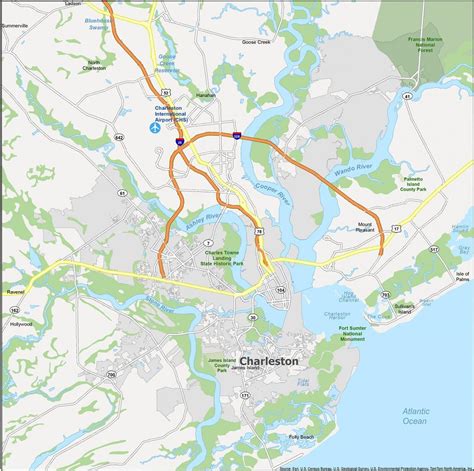 Map Of Charleston South Carolina Gis Geography