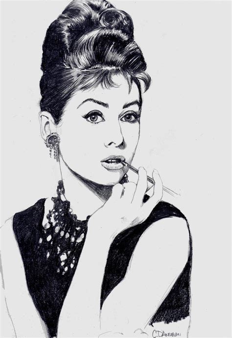 Audrey Hepburn Drawing By Whyallthesmiles On Deviantart