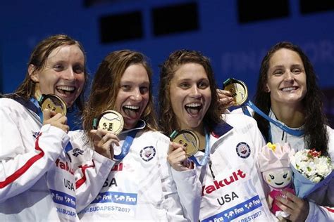 Swimming Ledecky Wins Fourth Gold In 4x200m Freestyle The Straits Times
