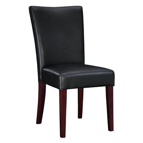 This dining chair set with its sleek, modern design, will suit any kitchen or dining 6 black leather and chrome dining chairs bought for £420 but has never been used. Black Leather Parsons Dining Chairs - Home Furniture Design