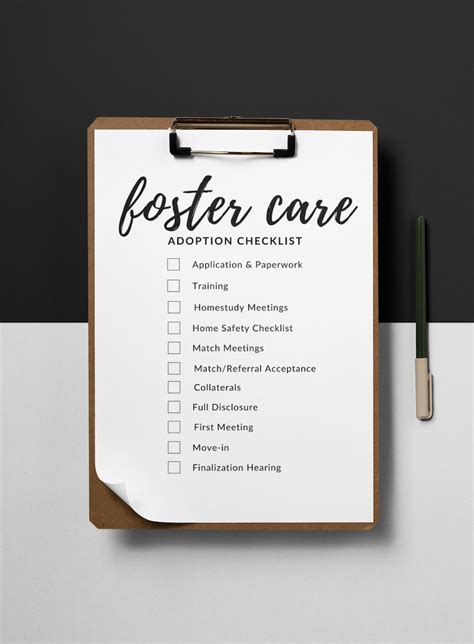 Foster Care Adoption Checklist Digital Download Etsy
